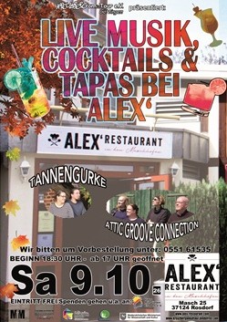 Live-Musik bei Alex' mit Tannengurke + The Attic Groove Connection